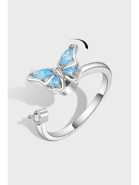 Anillo Antiansiedad Giratorio Mariposa