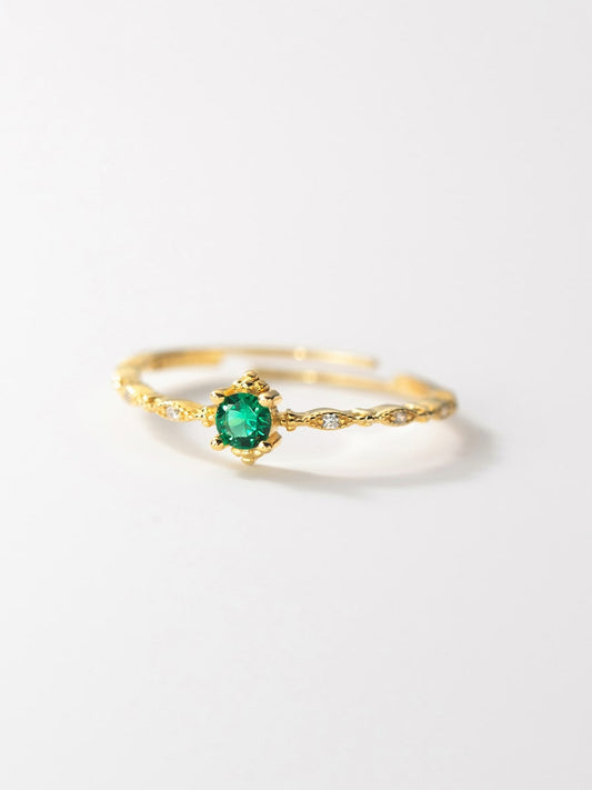 Anillo de promesa verde